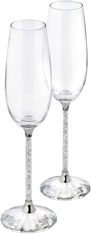 Swarovski Crystalline Clear Crystal Toasting Flutes, Set of 2