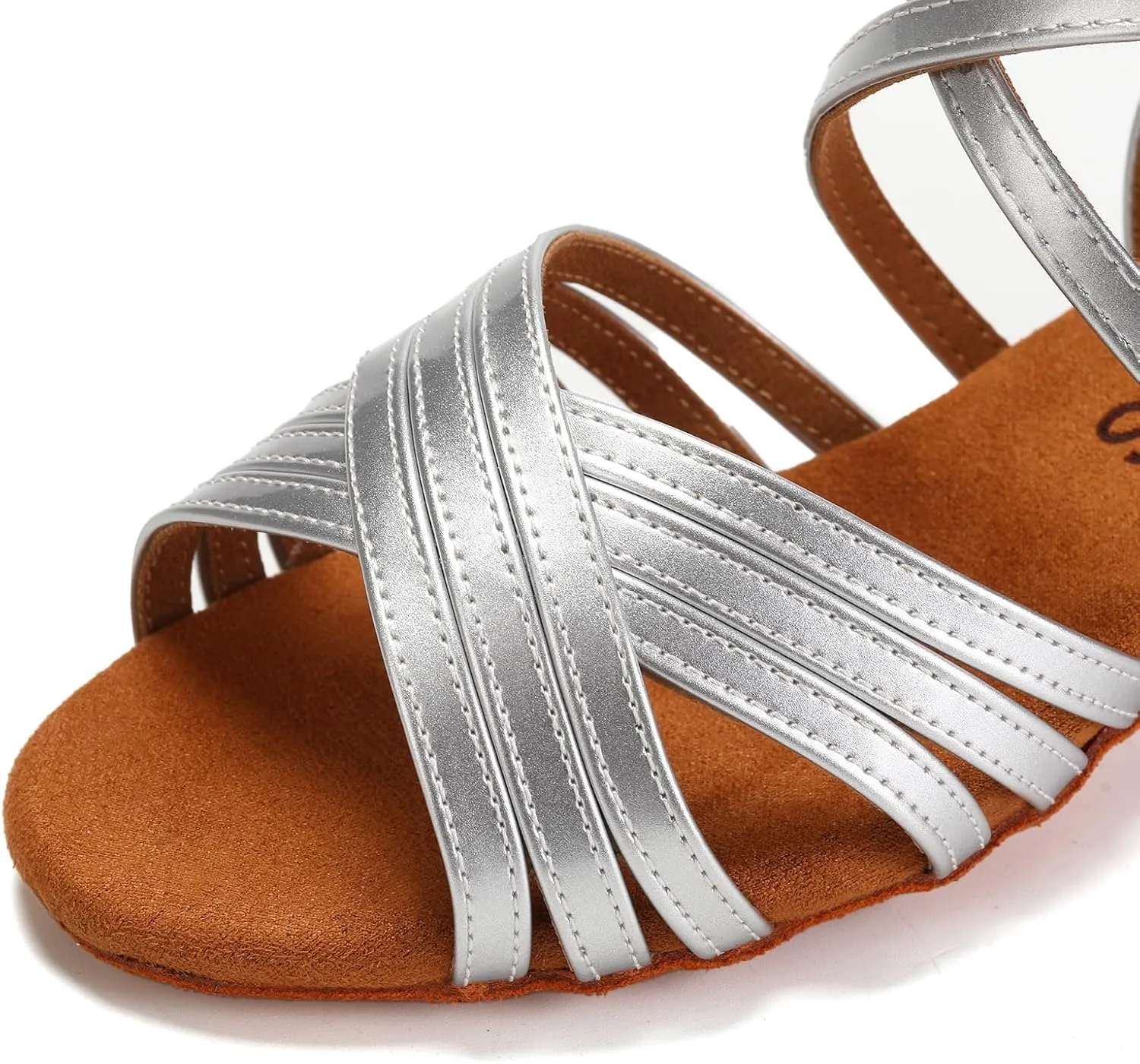 SWDZM Girls Latin Dance Shoes Low Heels Ballroom Salsa Tango Practice Dance Shoes for Girls Kids