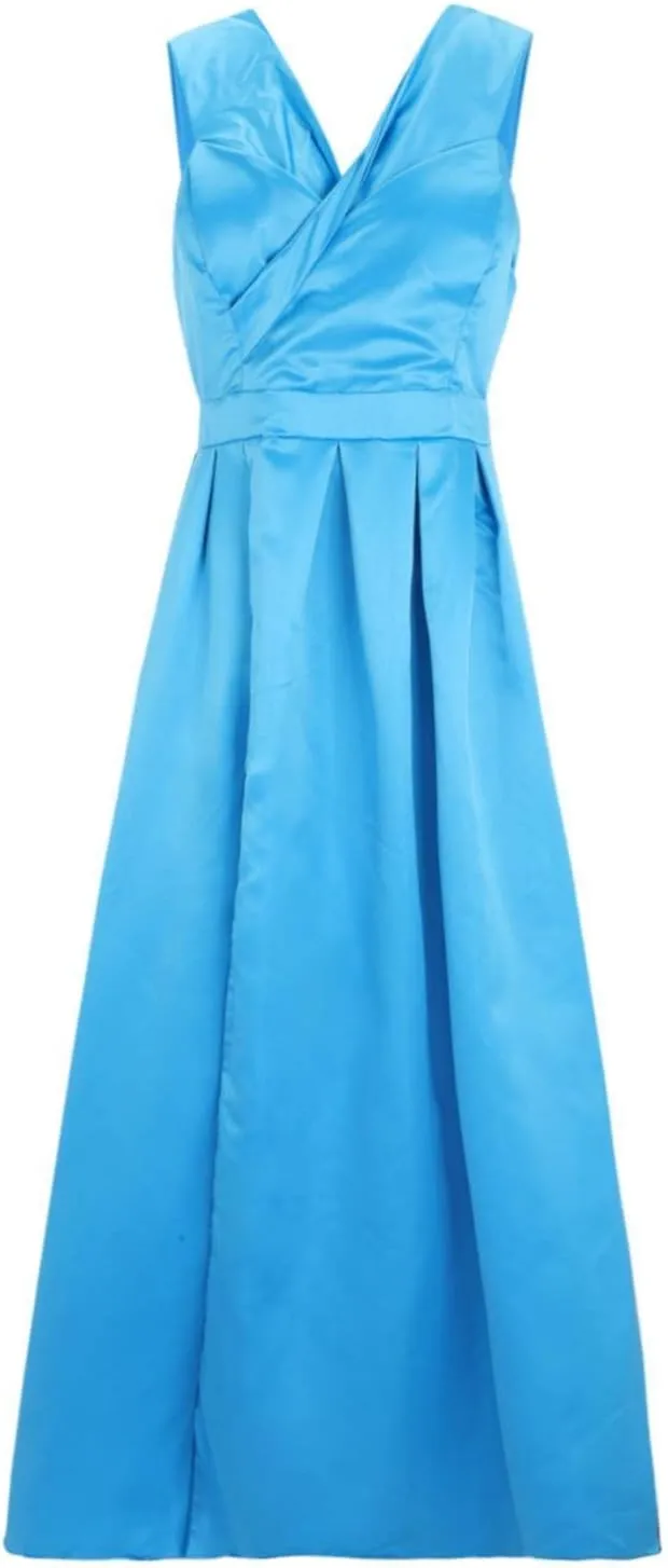 Sweetheart Ball Gown Dresses Prom Dress Formal V Neck Prom Gown for Women Elegant Gown 3/4 Sleeve Maxi Dress Empire