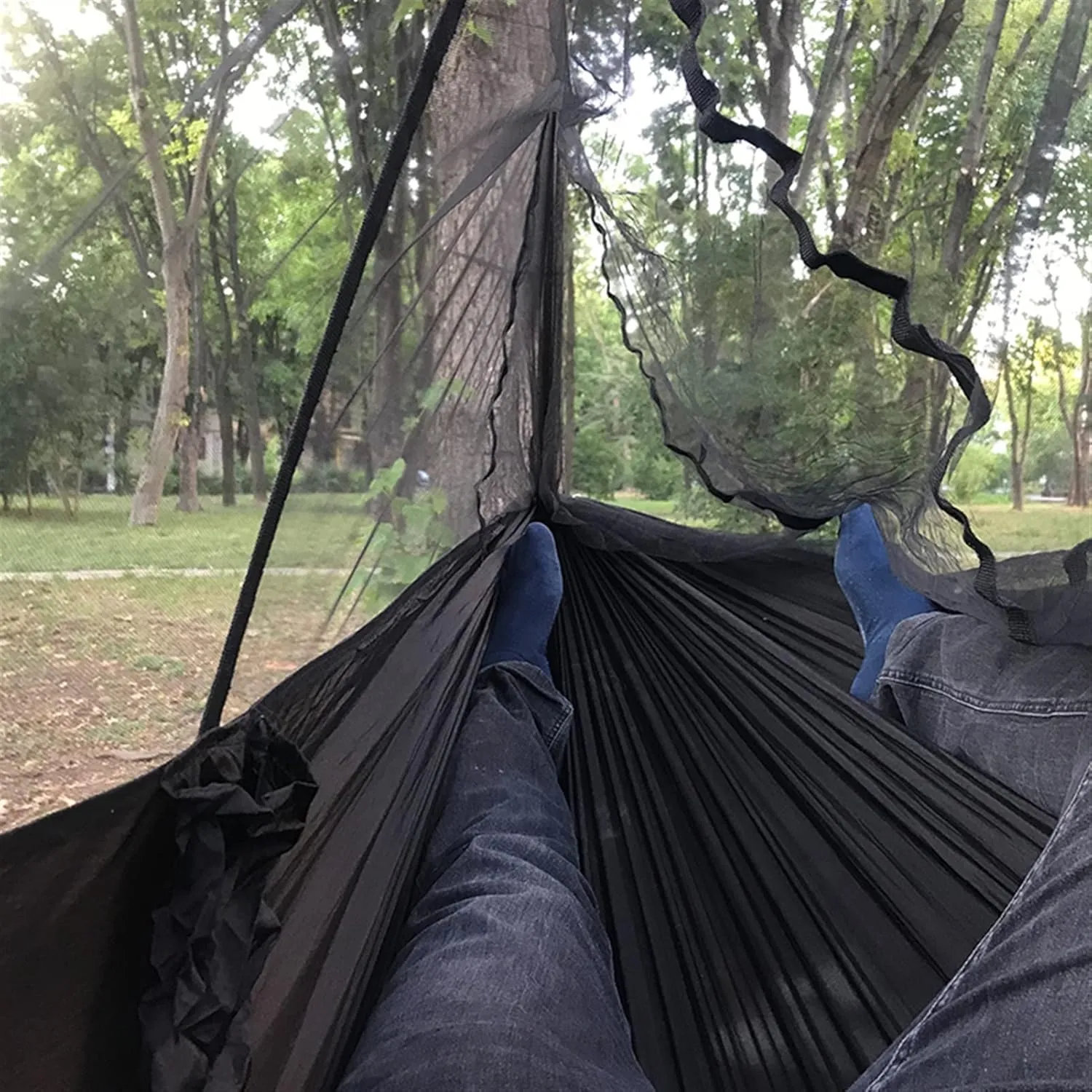 Swing Set Ultra Light Net Hammock, Tent Net, Outdoor Backyard Hiking Backpack, Travel Camping Double Swing Seat (Color : F)