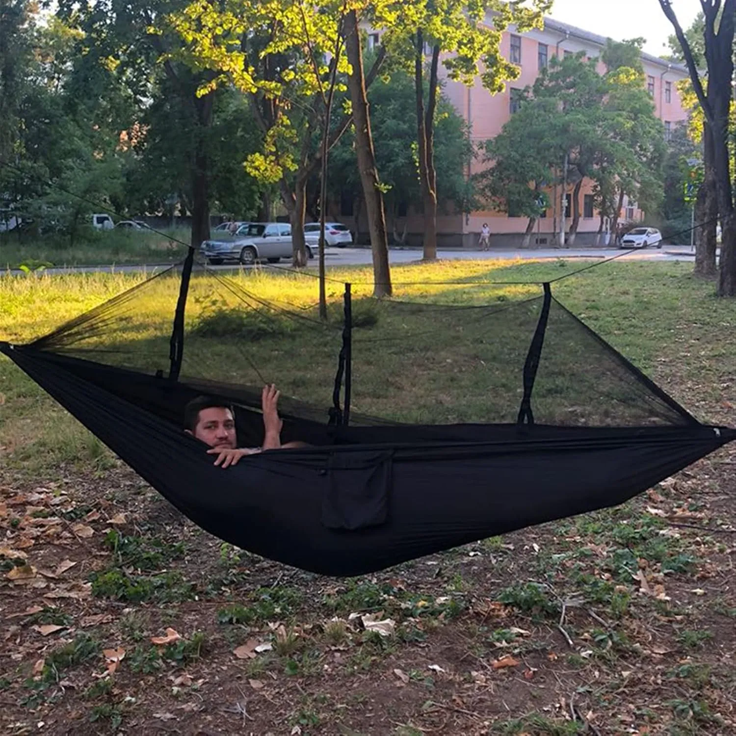 Swing Set Ultra Light Net Hammock, Tent Net, Outdoor Backyard Hiking Backpack, Travel Camping Double Swing Seat (Color : F)