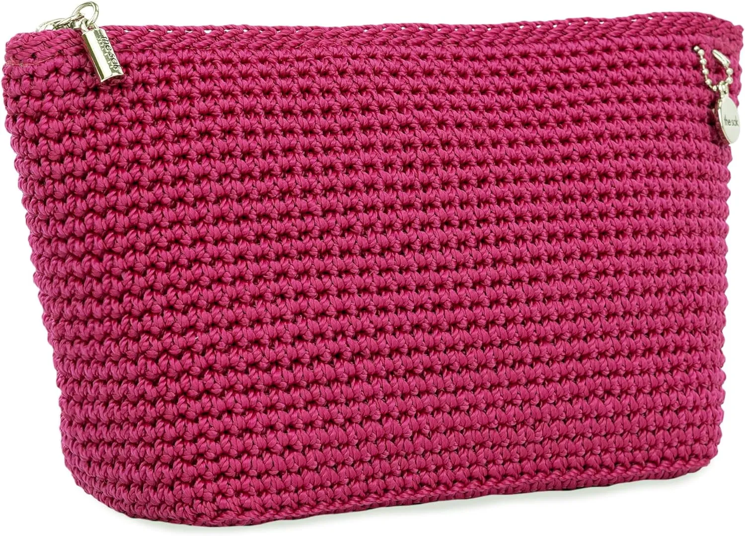 The Sak Essential Medium Pouch in Hand-Crochet, Travel Bag with Zipper Closure