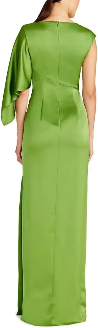 Tilly Satin Draped Column Gown