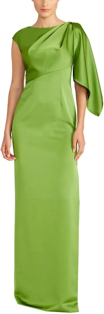 Tilly Satin Draped Column Gown