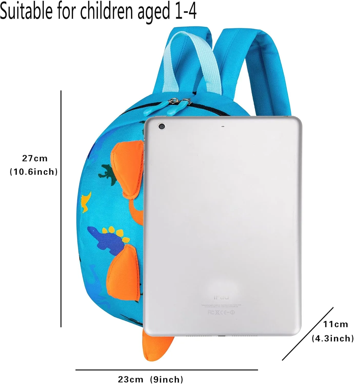 Toddler kids Dinosaur Backpack Book Bags with Safety Leash for Boys Girls