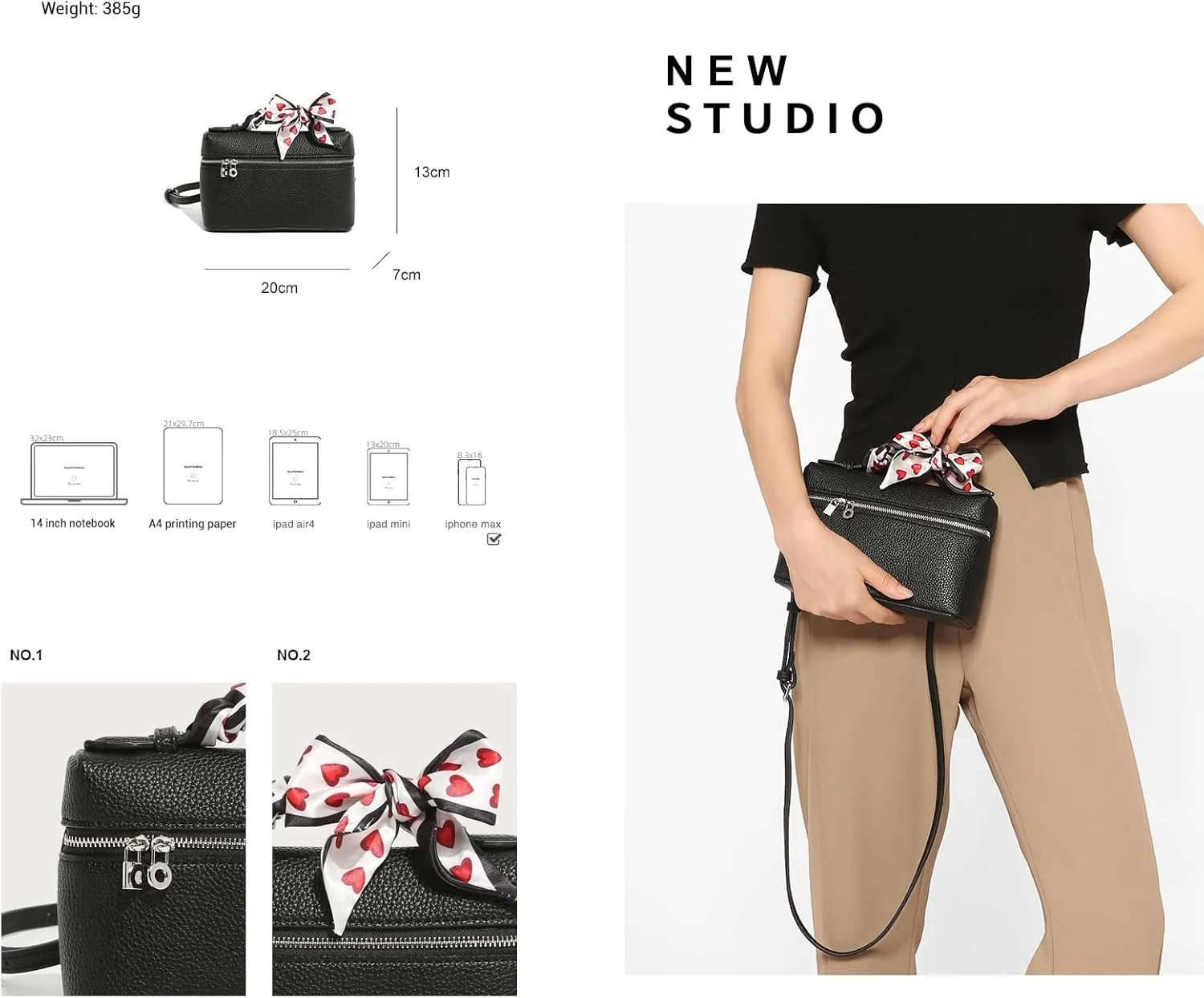 top-hand bags for women, exquisite and simple niche design, LP Pouch top-handle bag, hand-held mini square bag