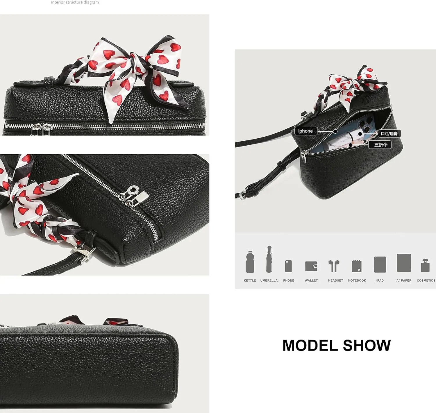 top-hand bags for women, exquisite and simple niche design, LP Pouch top-handle bag, hand-held mini square bag