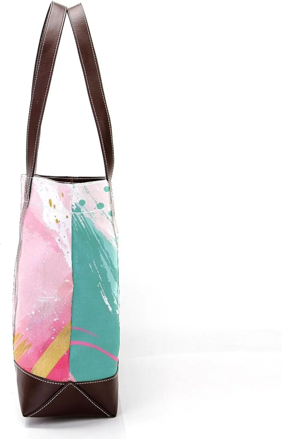 Tote Bag, Large Tote Bag, Tote Bag with Zipper, Modern Minimalist Pattern Pink Polka Dot Abstraction, Tote Bags Women