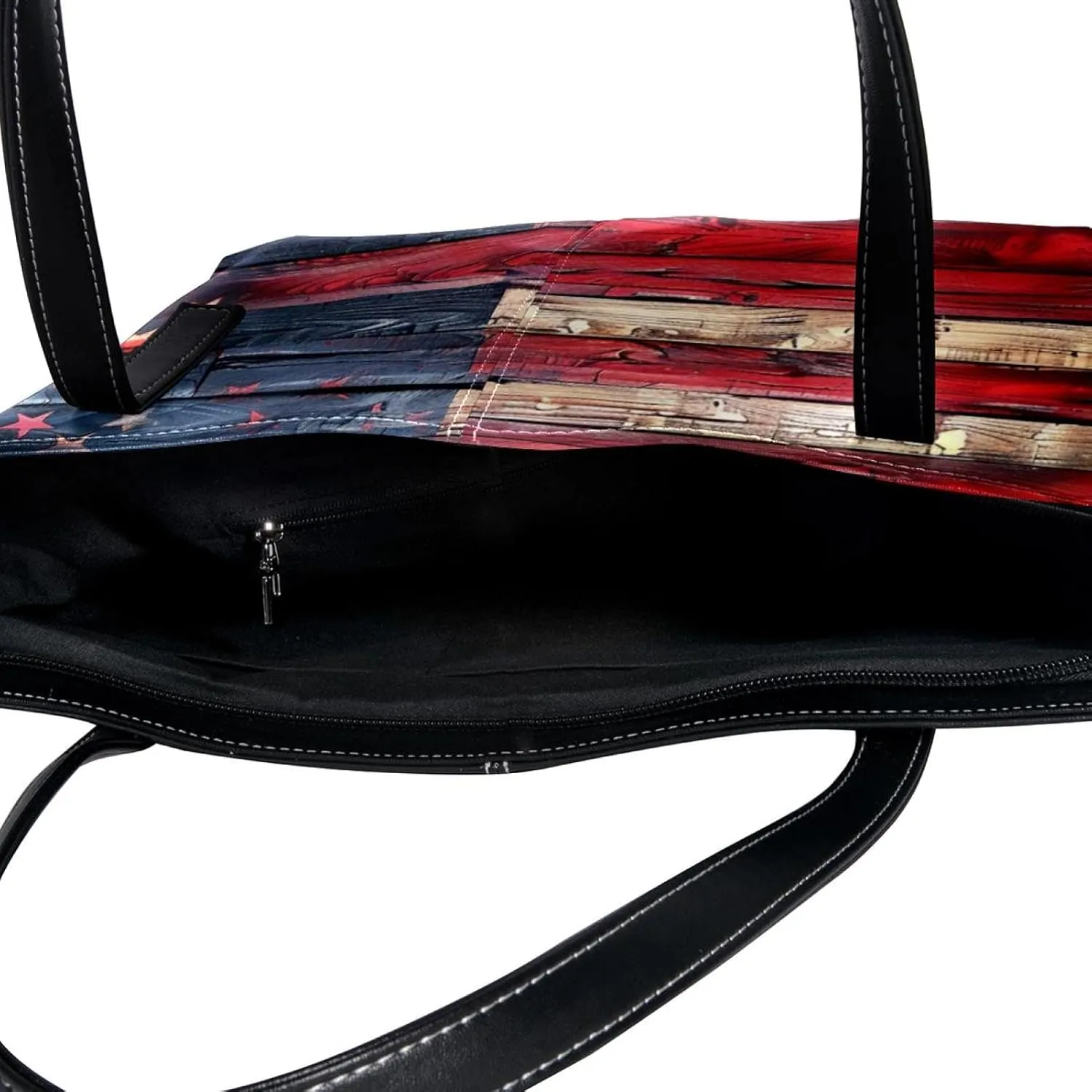 Tote Bag, Large Tote Bags for Women, Tote Bag with Zipper, Plank Usa Flag, Womens Tote Bags for Work