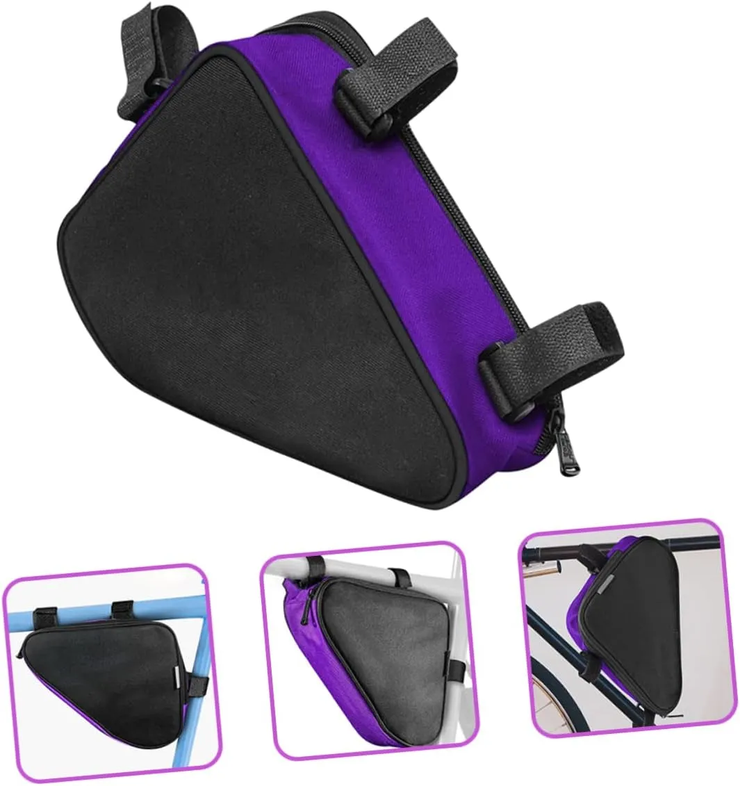 Totority 2pcs Bike Frame Bag Multi-function Pouch for Phones Tools Essentials Fits Capacity Easy to Clean Design for Cycling Adventures