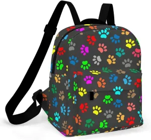 Trace Doodle Paw of Cat Prints Backpack Shoulders Bag Sports Backpack for Party Business Travel