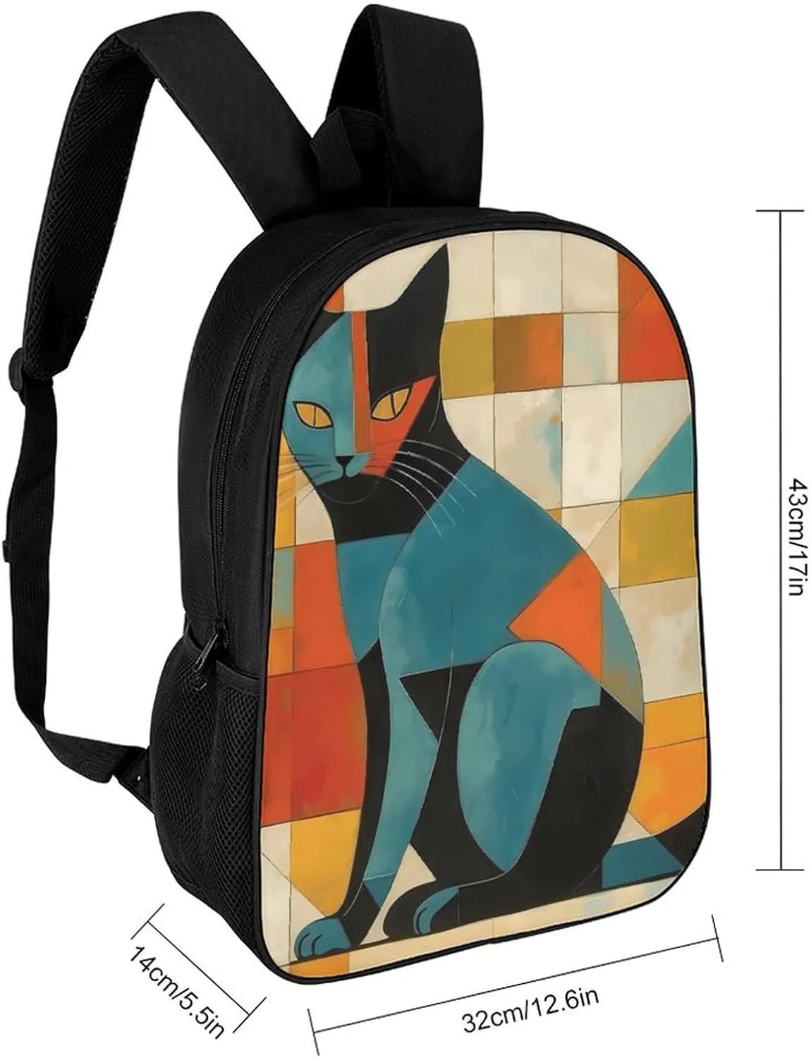 Travel Backpack for Men Women Daypack Modern Art Cat Laptop Backpack Computer Bag Business Work Bag for Work