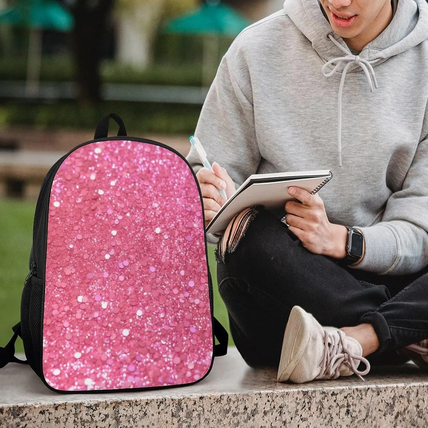 Travel Backpack for Men Women Daypack Sparkling Glitter Laptop Backpack Computer Bag Business Work Bag for Work