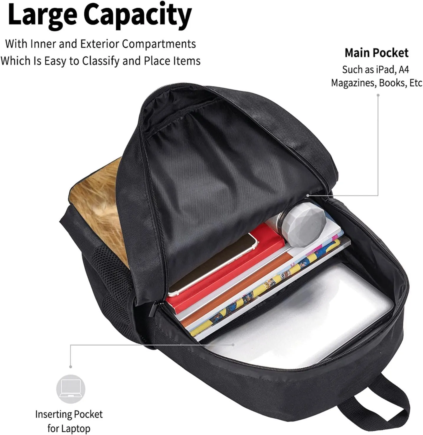 Travel Backpack for Women Men Laptop Backpack 15.6 Inch Computer Bag Prairie lion Carry on Backpack