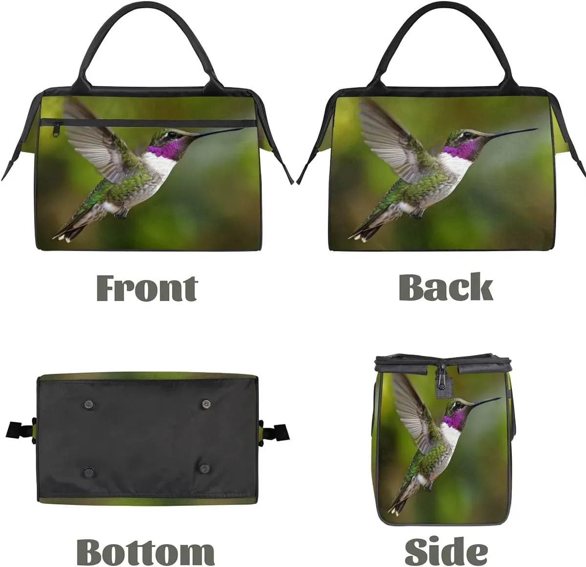 Travel Duffel Bag for Women, Hummingbird Prints Weekender Overnight Bag Carry on Beach Swim Bags Dance Bag Airlines Approved Personal Item Travel Bag for Yoga, Sports, Hospital