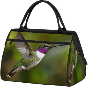 Travel Duffel Bag for Women, Hummingbird Prints Weekender Overnight Bag Carry on Beach Swim Bags Dance Bag Airlines Approved Personal Item Travel Bag for Yoga, Sports, Hospital