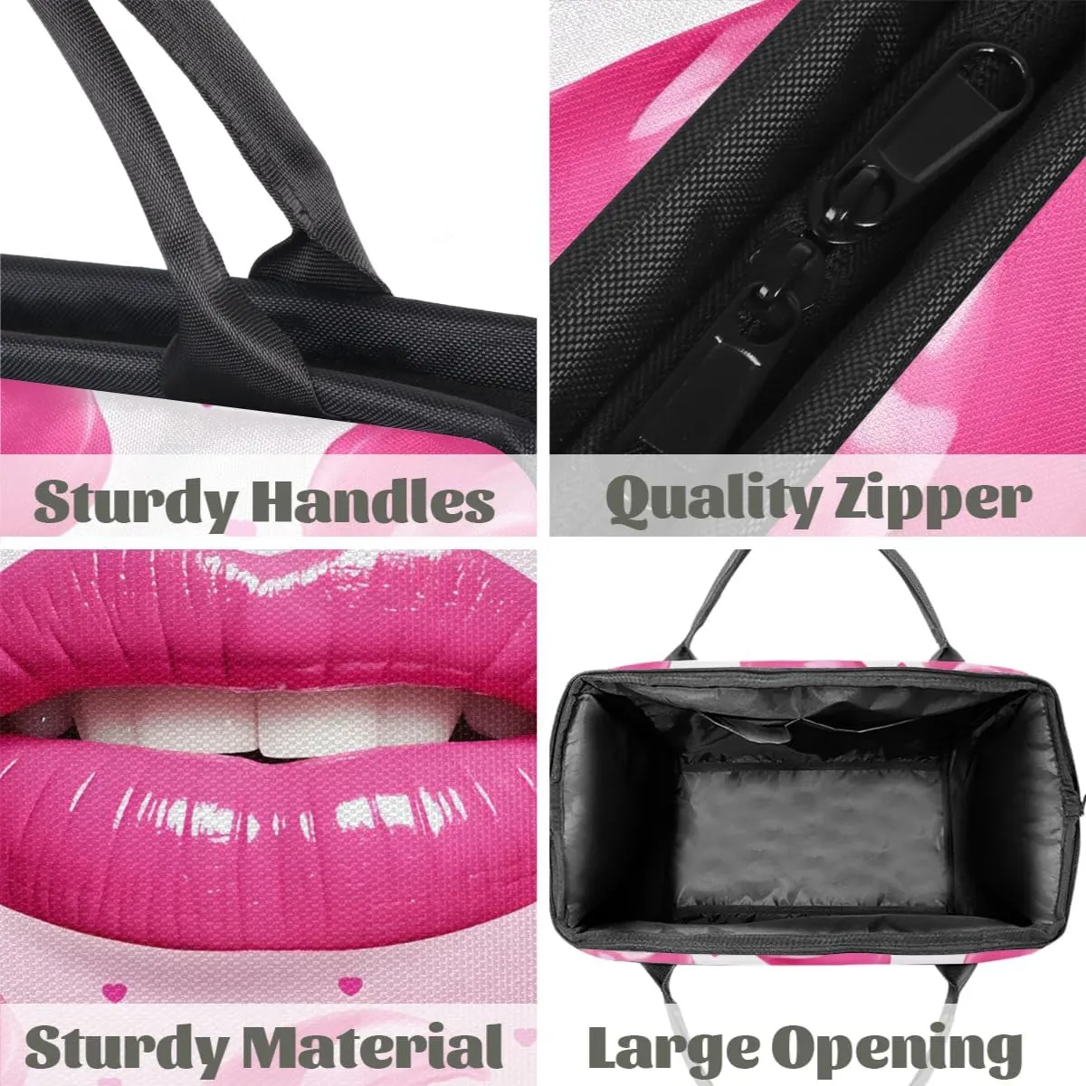 Travel Duffel Bag for Women, Lips Pattern Weekender Overnight Bag Carry on Beach Swim Bags Dance Bag Airlines Approved Personal Item Travel Bag for Yoga, Sports, Hospital