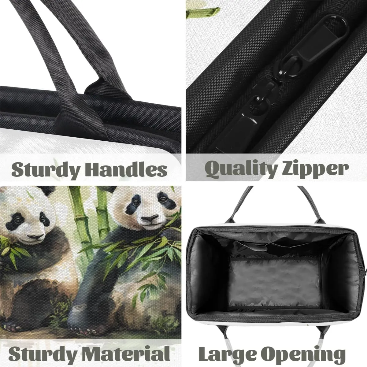 Travel Duffel Bag for Women, Watercolor Panda Animal Weekender Overnight Bag Carry on Beach Swim Bags Dance Bag Airlines Approved Personal Item Travel Bag for Yoga, Sports, Hospital
