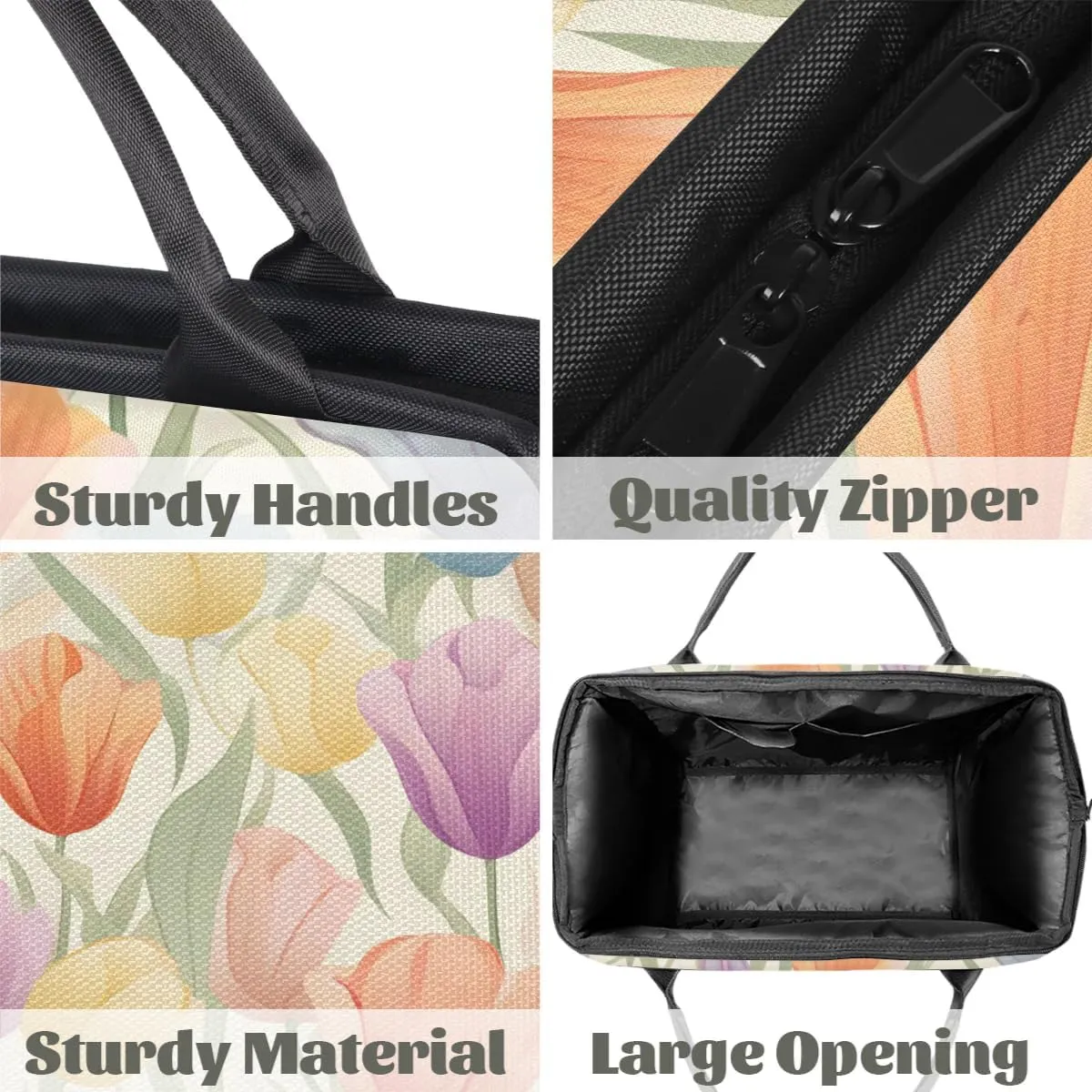 Travel Duffel Bag for Women, Watercolor Tulips Weekender Overnight Bag Carry on Beach Swim Bags Dance Bag Airlines Approved Personal Item Travel Bag for Yoga, Sports, Hospital