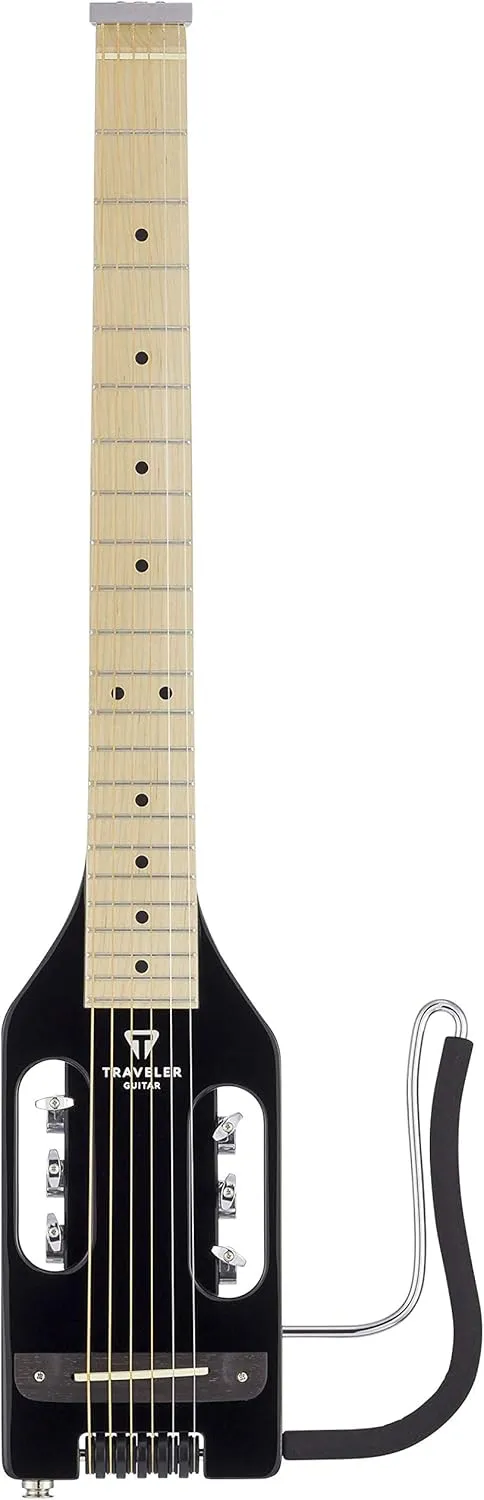Traveler Guitar Ultra-Light Acoustic Acoustic-Electric Guitar, Black Gloss
