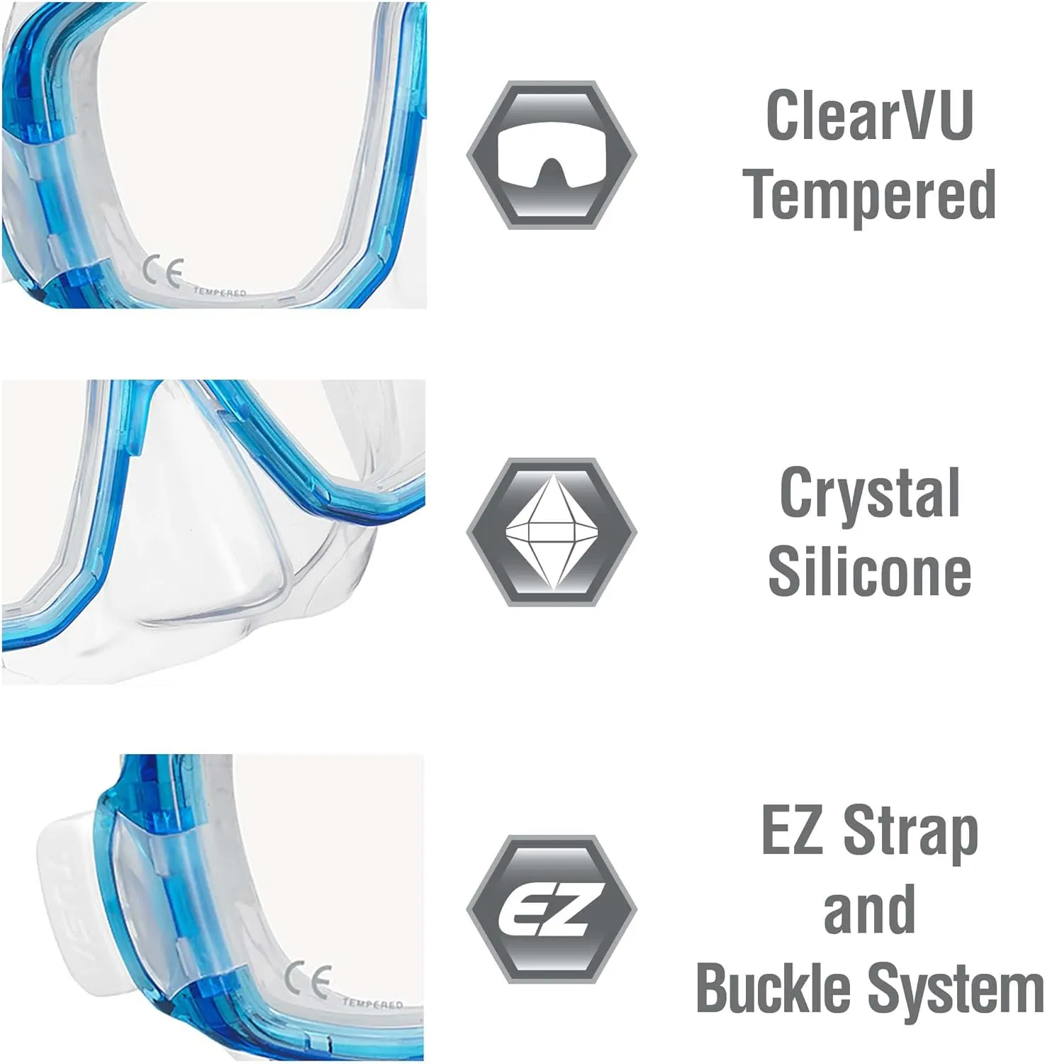 TUSA Sport Adult Platina Hyperdry Mask, Snorkel, & Fins Travel Set