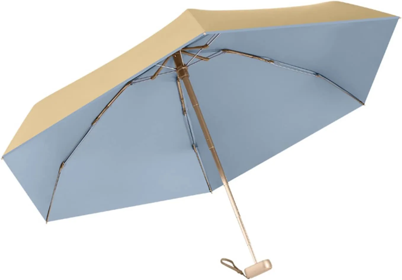 umbrellas for rain, Compact Travel Umbrella, Pocket Portable Folding Windproof Mini Umbrella, Titanium Gold Anti-UV, Car Backpack Purse Umbrellas for Rain, Men Women