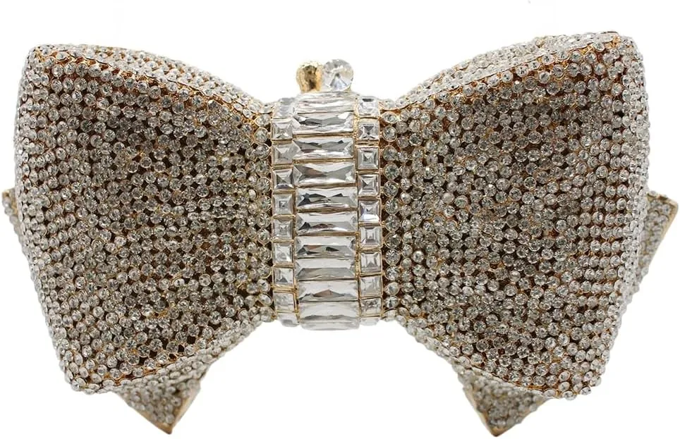 UMREN Women’s Elegant Butterfly Rhinestone Evening Bags Luxury Crystal Clutch Wedding Party Cocktail Handbag Purse