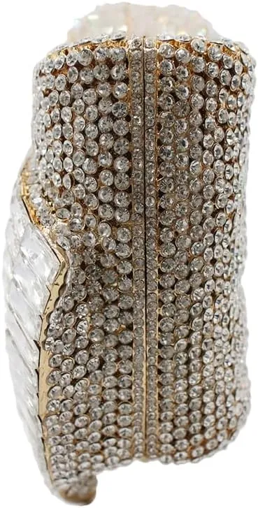UMREN Women’s Elegant Butterfly Rhinestone Evening Bags Luxury Crystal Clutch Wedding Party Cocktail Handbag Purse