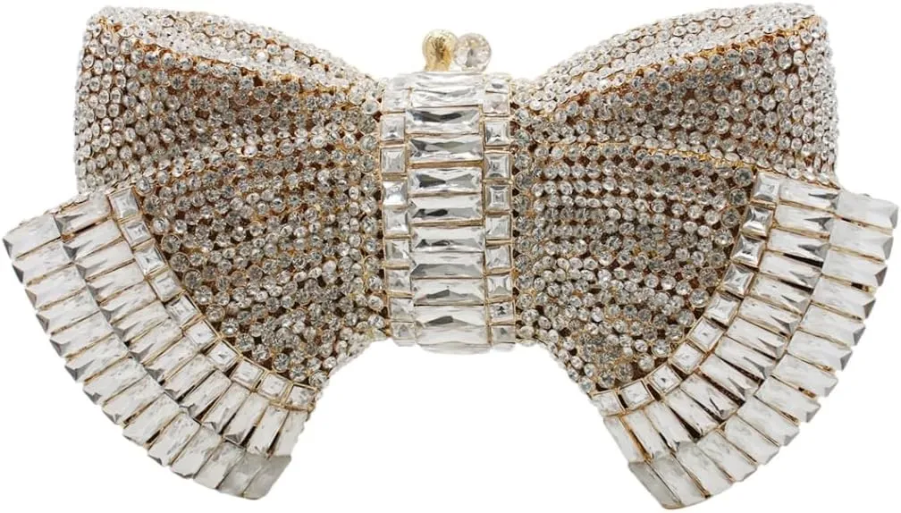UMREN Women’s Elegant Butterfly Rhinestone Evening Bags Luxury Crystal Clutch Wedding Party Cocktail Handbag Purse
