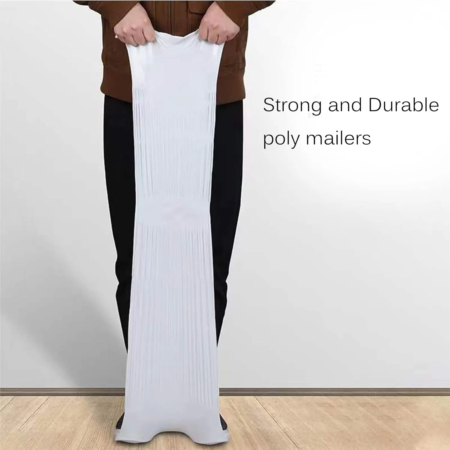 Unique Poly Mailers 6x28 Inch 50 Pack Envelopes Bag for Long Items,White Self Sealing Waterproof Mailing Shipping Bags