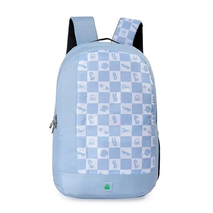 UNITED COLORS OF BENETTON Reign Unisex Polyster 25L School Backpack Light Blue