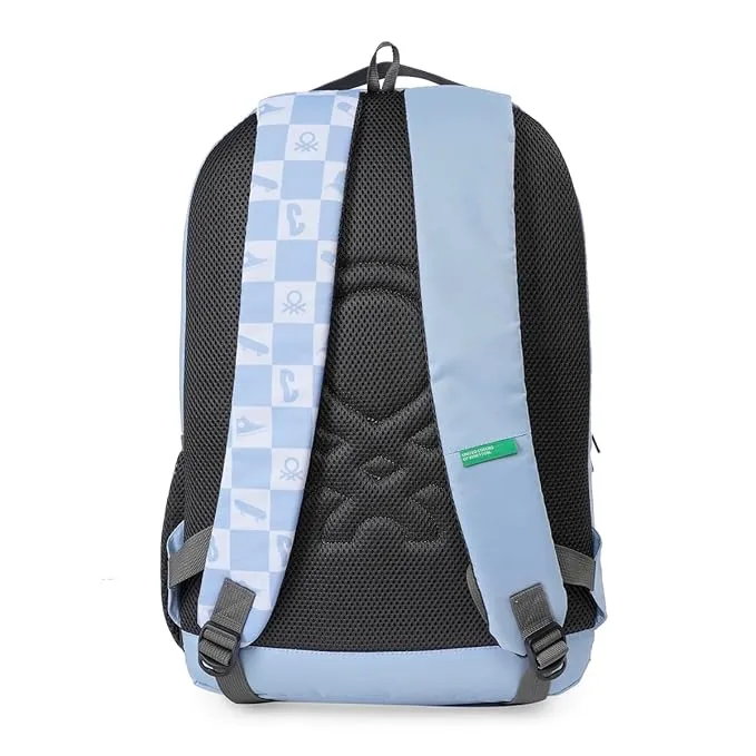 UNITED COLORS OF BENETTON Reign Unisex Polyster 25L School Backpack Light Blue