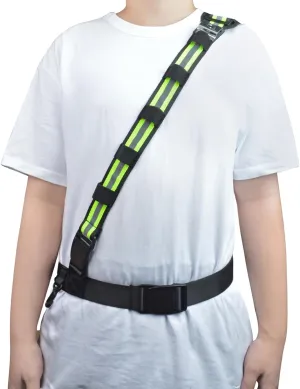 Universal Adjustable Radio Shoulder Strap, Microphone Nylon Holder with Reflective Stripe and Radio Pouch Hook for Baofeng Kenwood Yaesu Motorola Radio(With Metal Mic Holder)