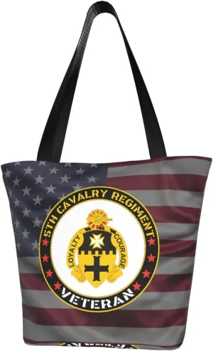 Us Army 5th Cavalry Regiment Veteran Fashion Shoulder Bag Large Capacity For Man Or Woman