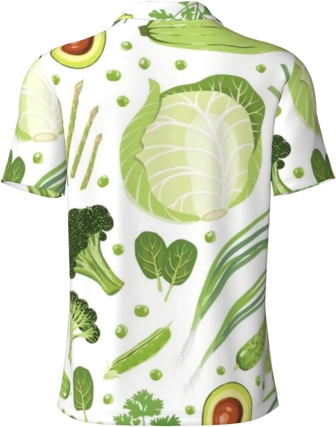 Vegetables Cabbage Cucumber Men's Short Sleeve Polo Shirts Business Casual Shirt Summer Dry Fit Golf Shirts