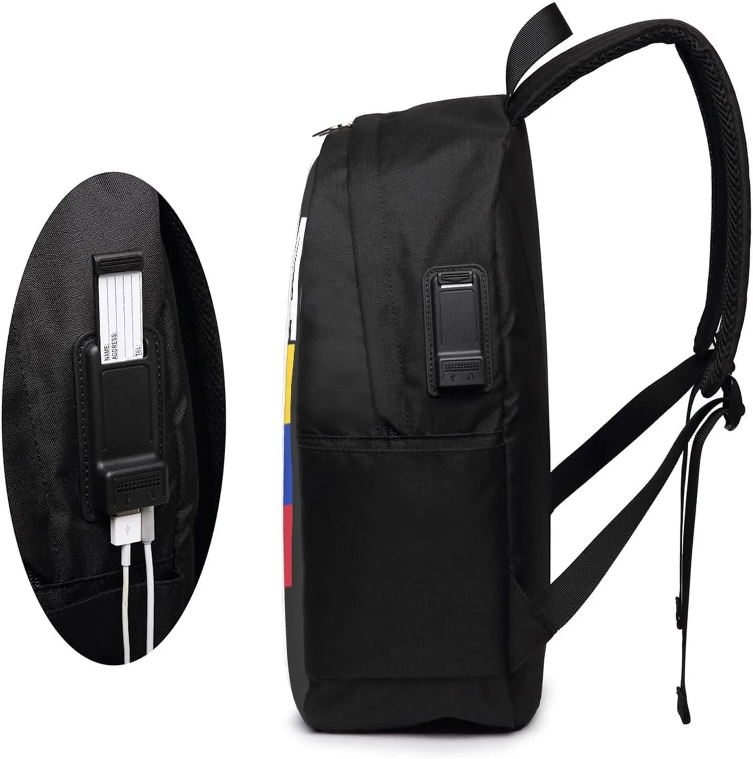 Venezuelan Venezuela Flag EST. 1811 Laptop Backpacks Travel Backpack Casual Business Daypack Sport Rucksack Computer Bag Fits up to 17 Inch Notebook with USB Port