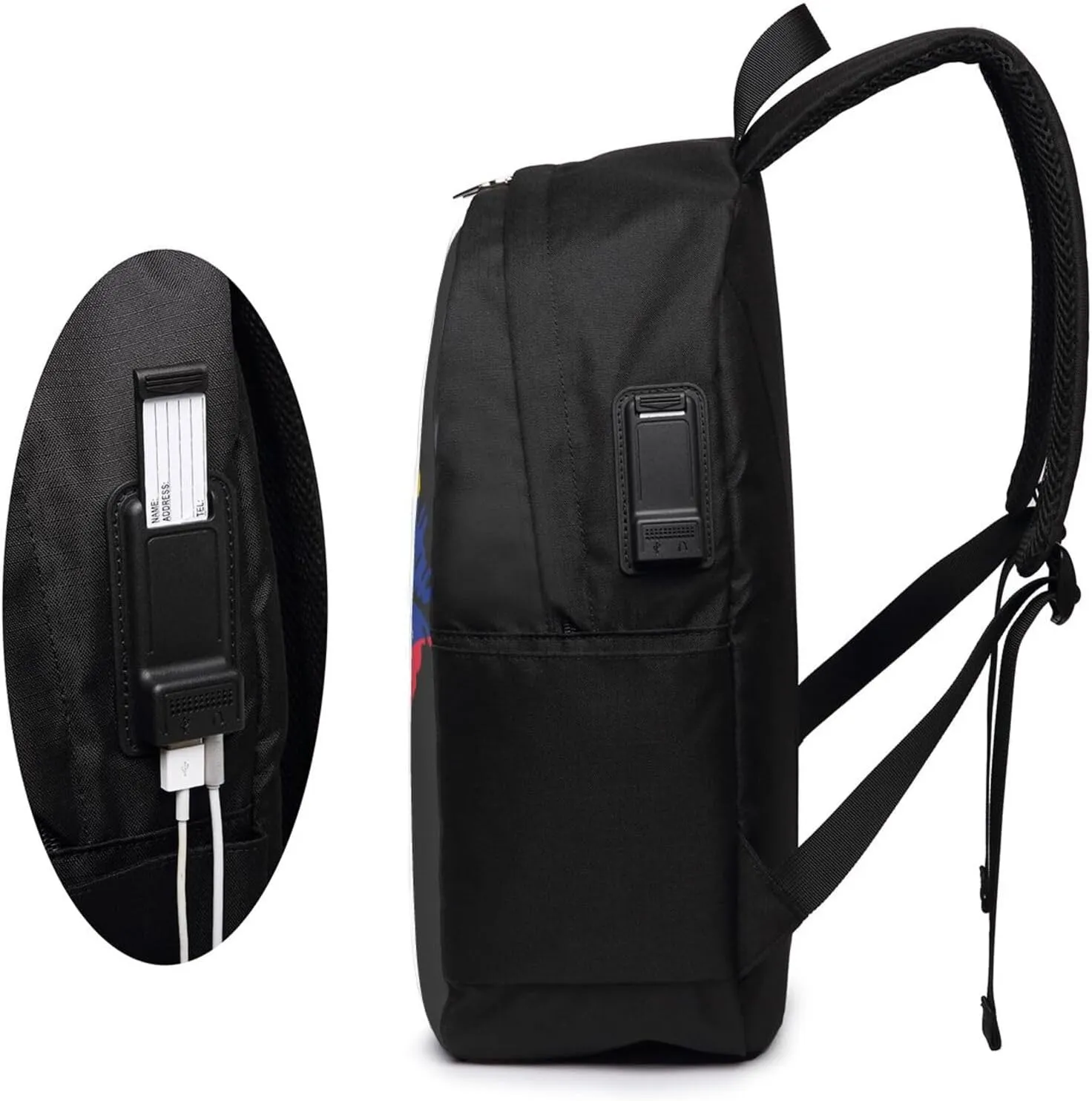 Venezuelan Venezuela Flag Lips Laptop Backpacks Travel Backpack Casual Business Daypack Sport Rucksack Computer Bag Fits up to 17 Inch Notebook with USB Port