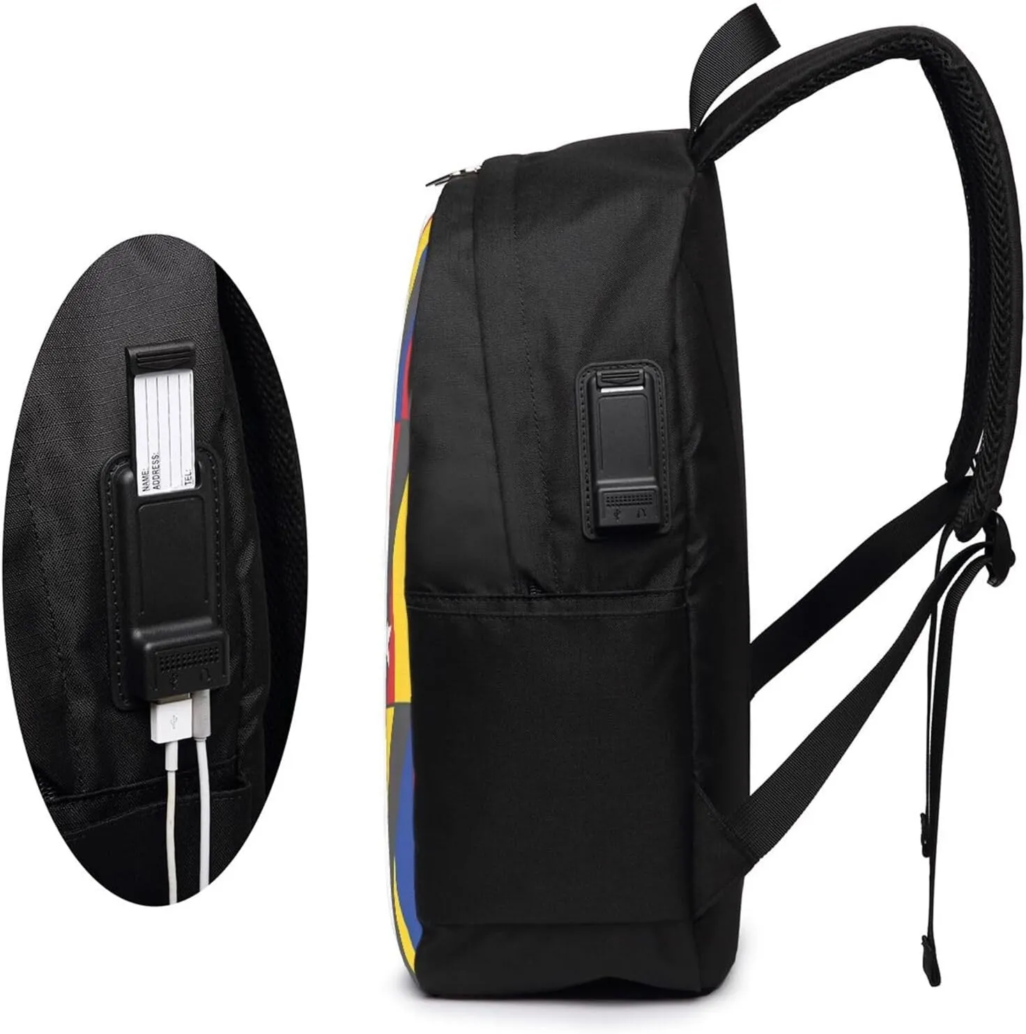 Venezuelan Venezuela Flag Stripe Laptop Backpacks Travel Backpack Casual Business Daypack Sport Rucksack Computer Bag Fits up to 17 Inch Notebook with USB Port