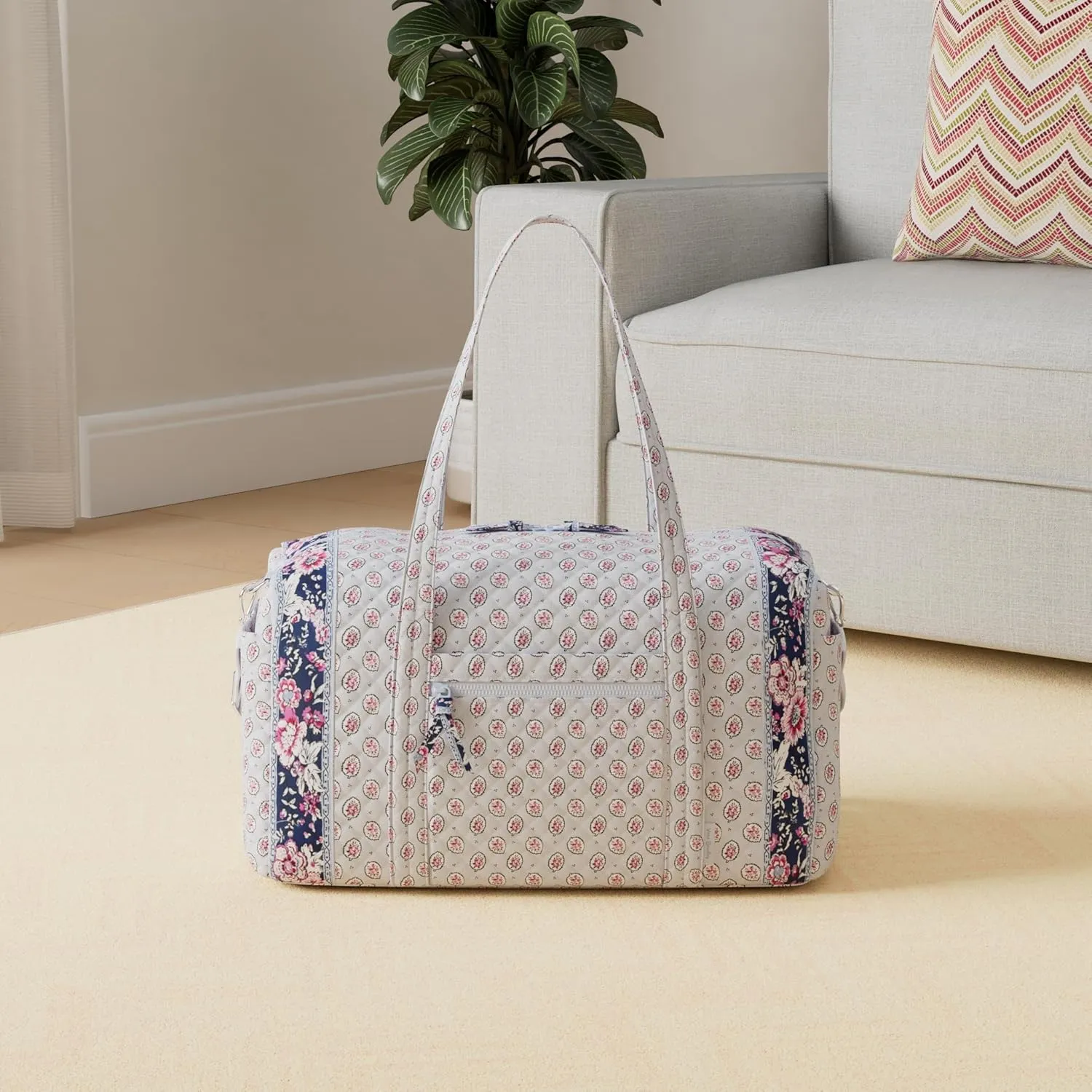 Vera Bradley Cotton Large Travel Duffle Bag, Magnifique Leaf
