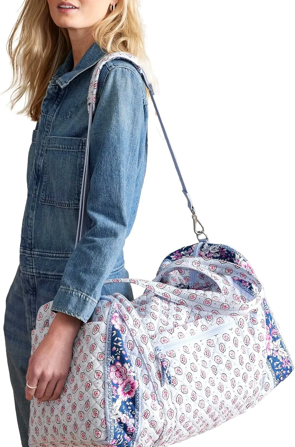 Vera Bradley Cotton Large Travel Duffle Bag, Magnifique Leaf