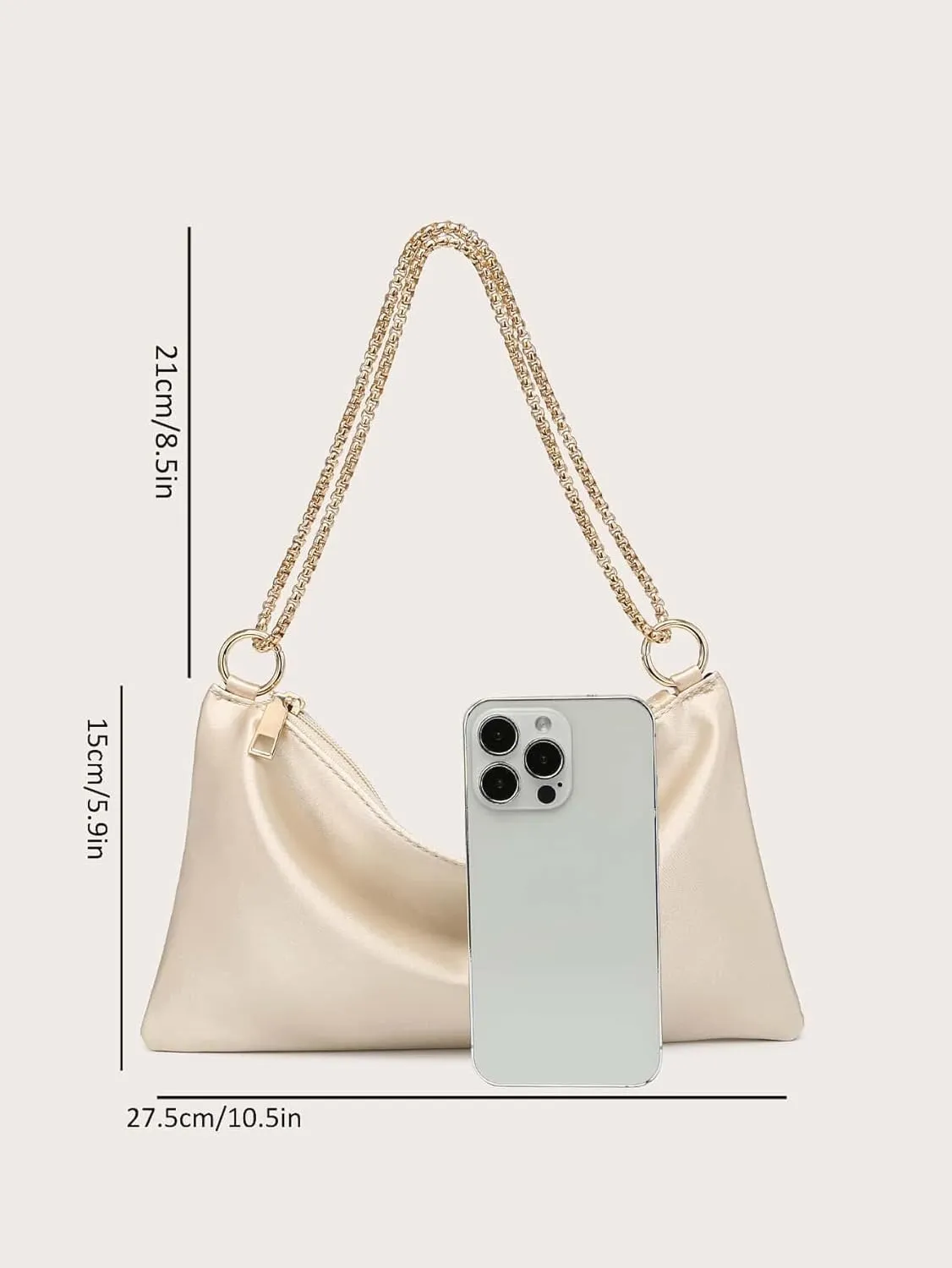 Verdusa Women's Satin Evening Handbag Shoulder Bag Purse