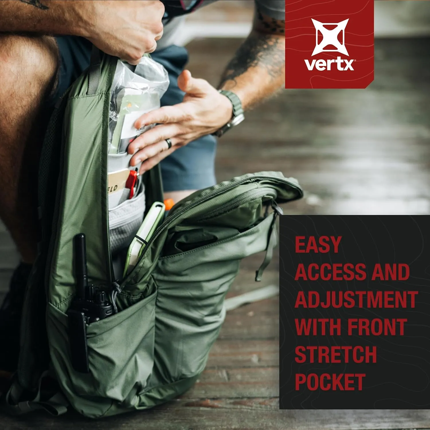 Vertx Long Walks Pack 28L Tactical Backpack Concealed Carry EDC Gear Bag for CCW, Travel, Work, Hiking, Outdoors, Royal Blue
