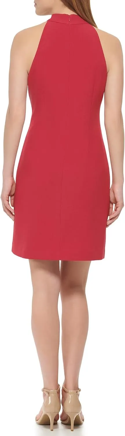 Vince Camuto Women's Sleeveless Halter Tie Neck Shift Mini Dress