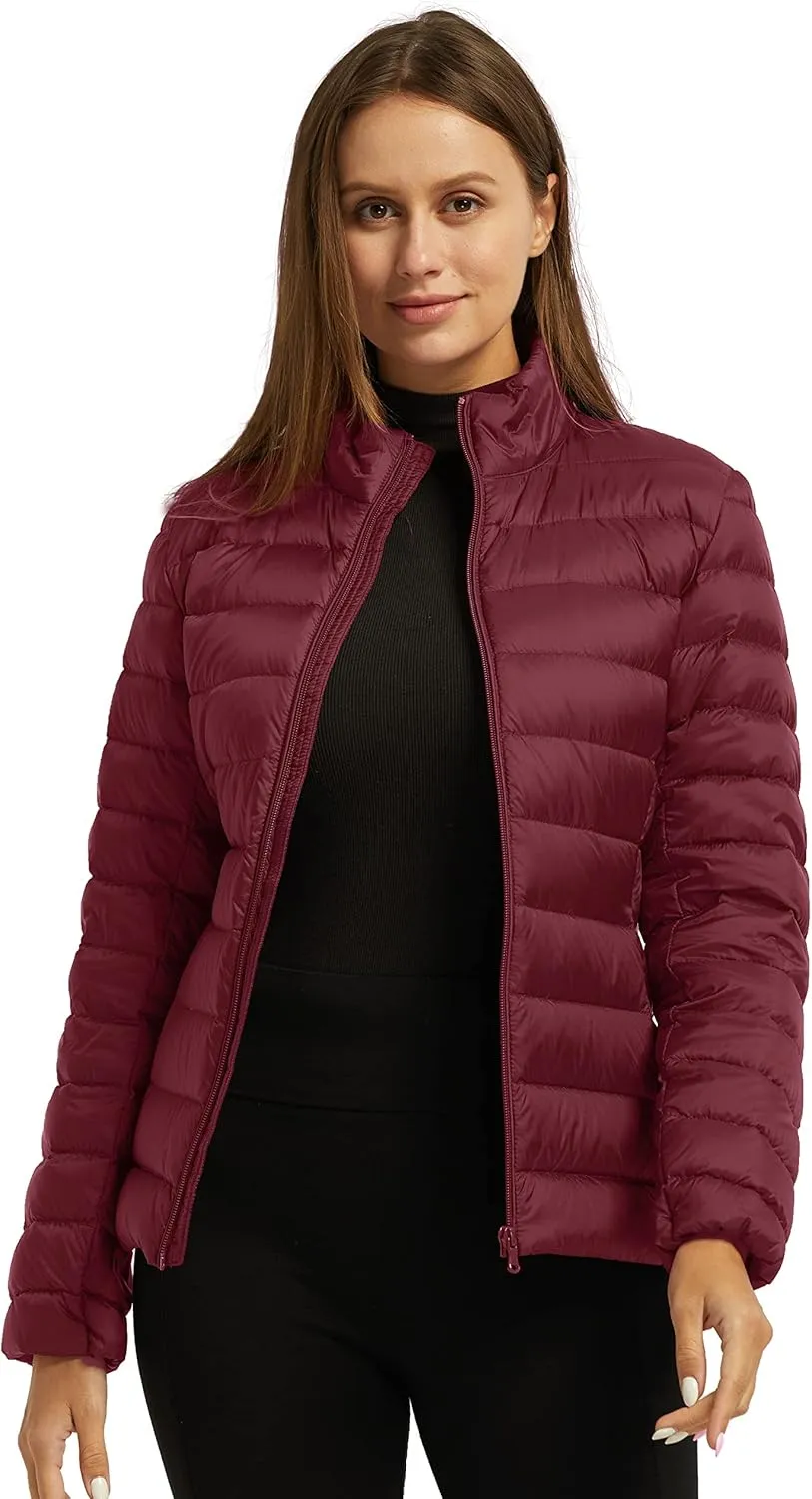 wantdo Women's Packable Ultra Light Weight Short Down Jacket