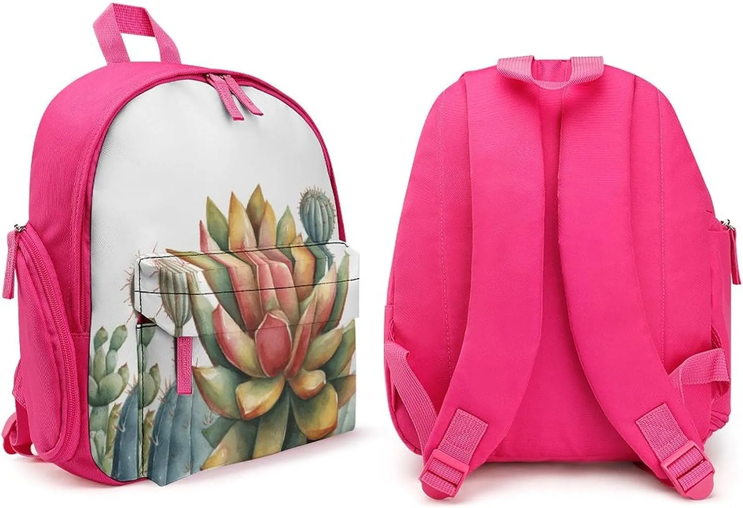 Watercolor Succulent Plant Travel Backpack Casual Bag Lightweight Hiking Backpacks for Business, Travelling, Hiking