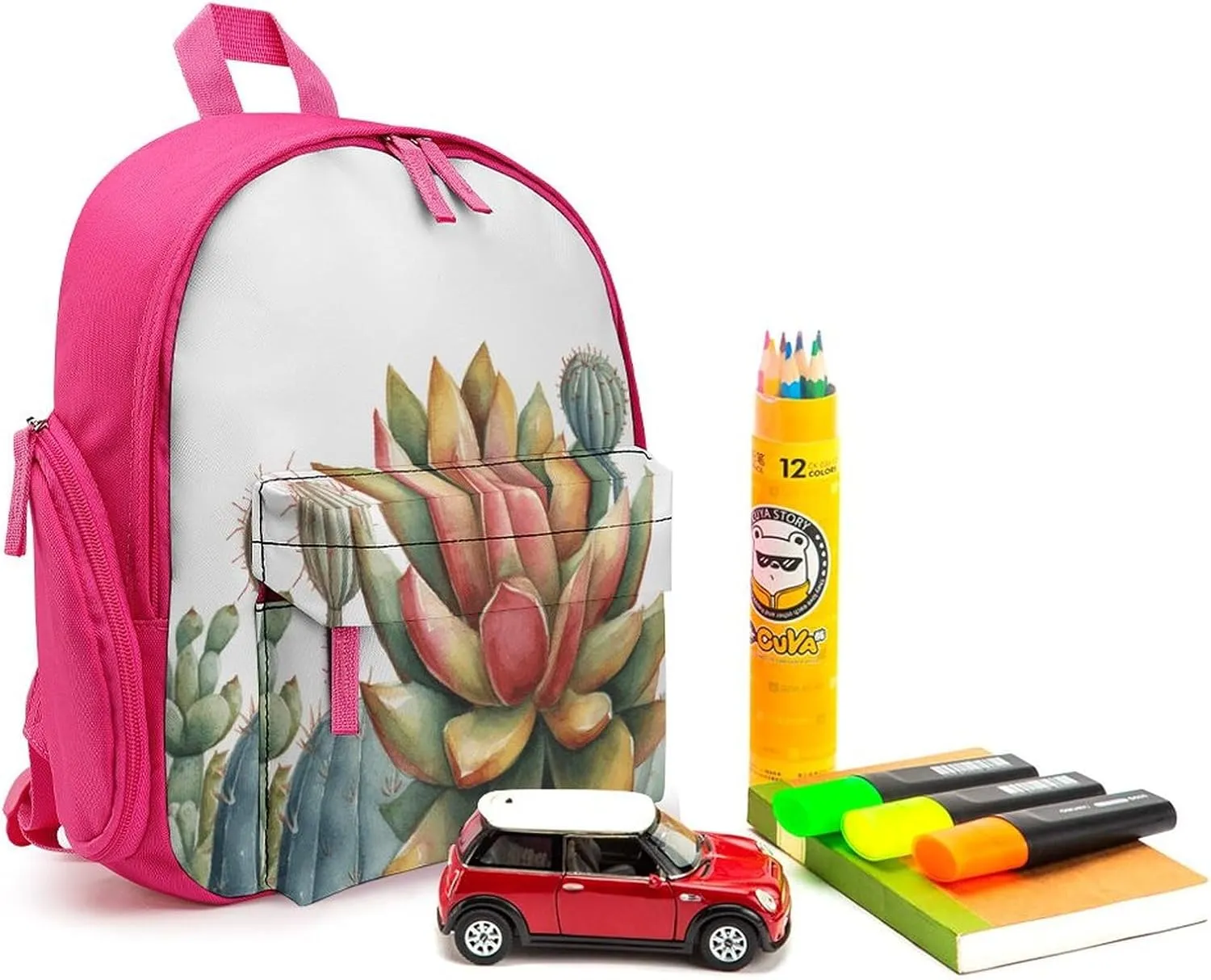 Watercolor Succulent Plant Travel Backpack Casual Bag Lightweight Hiking Backpacks for Business, Travelling, Hiking
