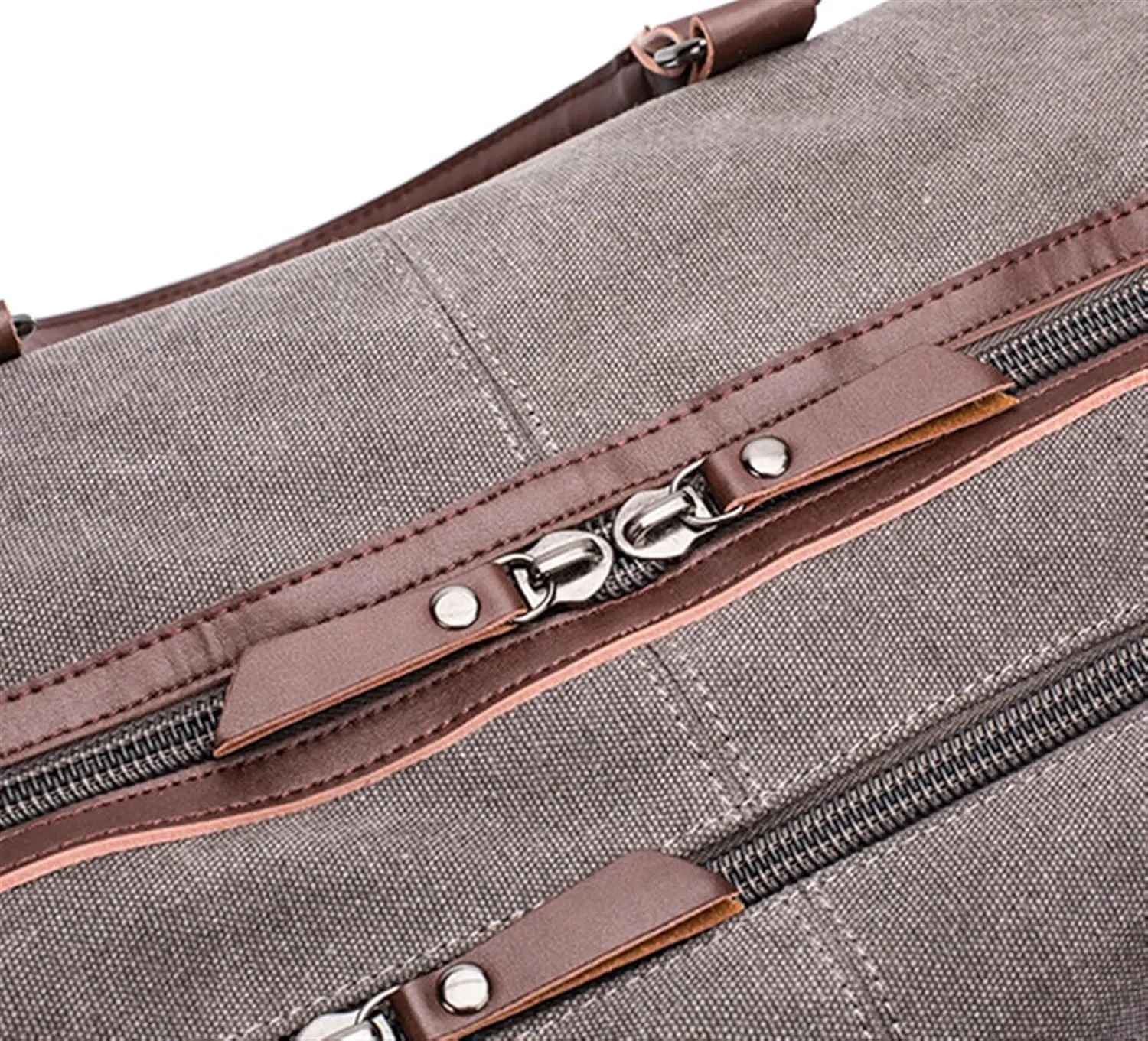 Weekender Travel Bag 22inch Weekender Bag for Women Men, Travel Duffle Bag, Canvas PU Carry On Overnight Bag Sport Gym Bag(E)