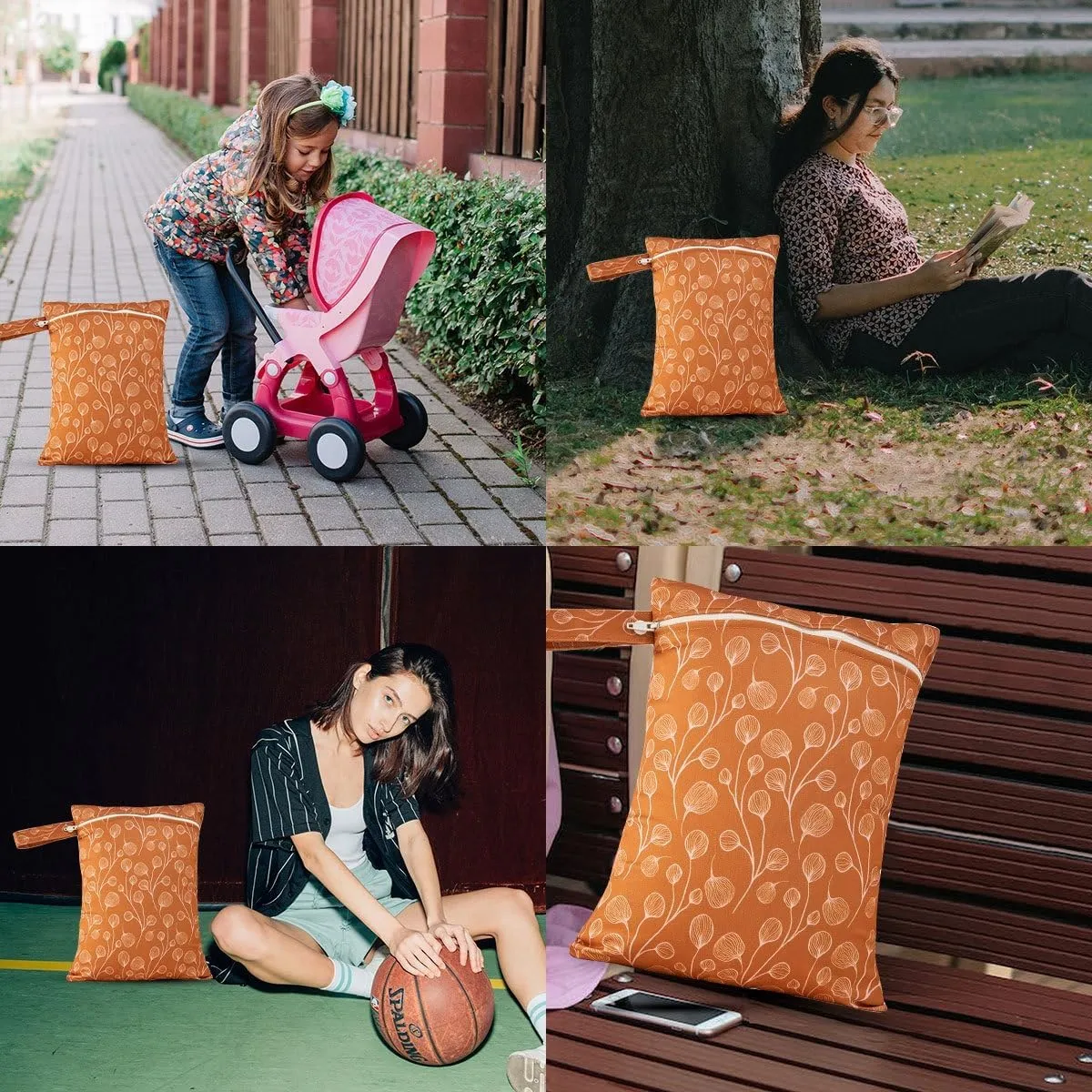 Wet Dry Bag for Baby, Swimsuit, Diaper Bag & Travel - Waterproof Reusable Leakproof Pouch for Wet Clothes, Swimsuits, Pool, Beach, and Gym