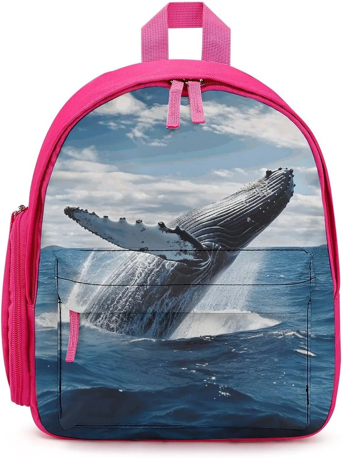 Whale Above Sea Water in The Ocean Travel Backpack Casual Bag Lightweight Hiking Backpacks for Business, Travelling, Hiking