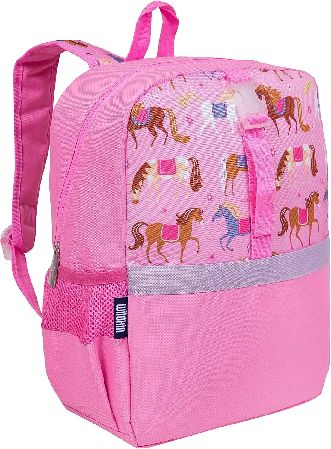 Wildkin Pack-it-All Kids Backpack – Durable, Spacious, Adjustable for School & Travel - Horses
